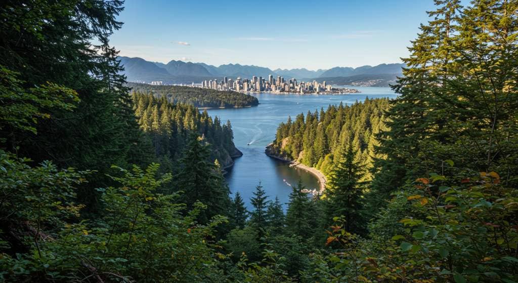 Vancouver skyline with mountains and hidden nature spots
