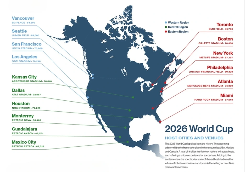 Where to stay near World Cup 2026 stadiums