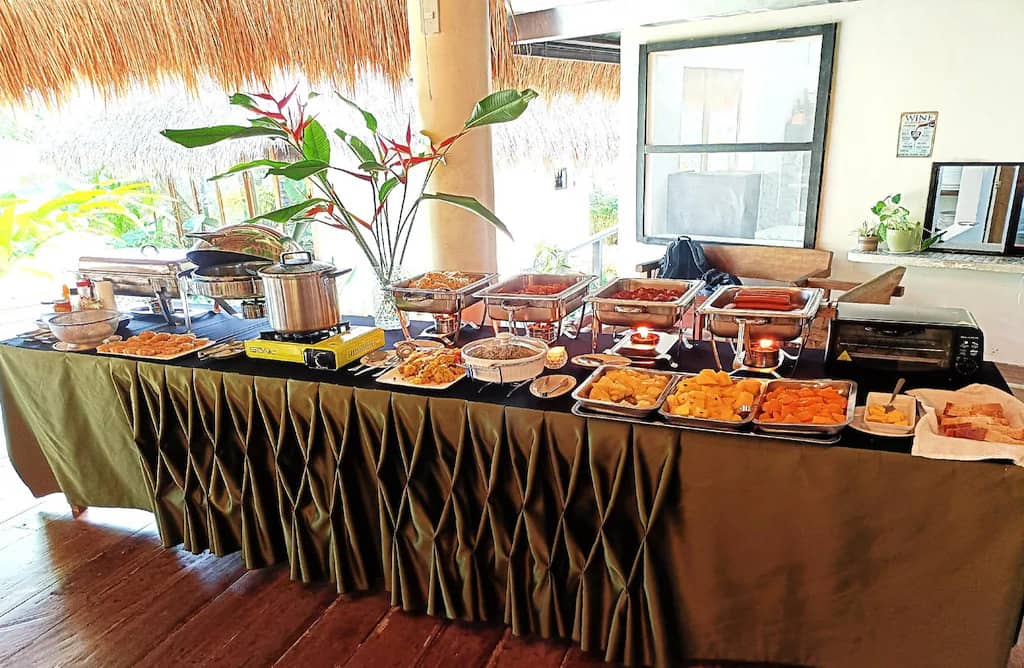 Las Cabanas Beach Resort beachfront bungalows El Nido Palawan