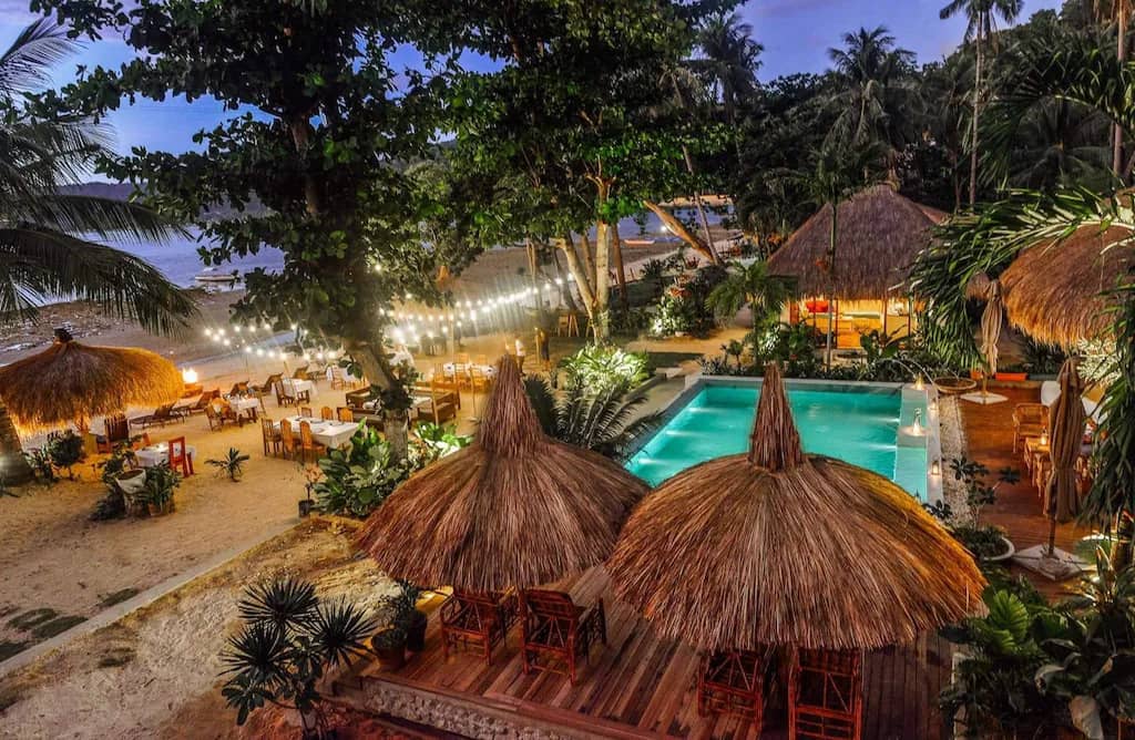 Las Cabanas beach bungalows Palawan